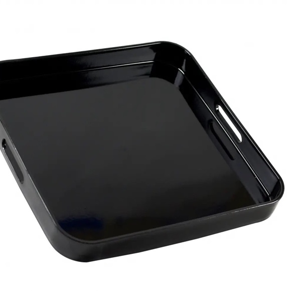 HPπ10 Strawberry St tray in black side handles sz 13.5" square - Picture 3 of 6